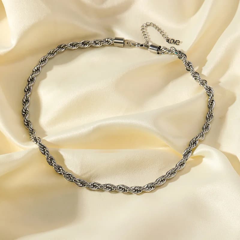Stříbrný choker náhrdelník pro ženy