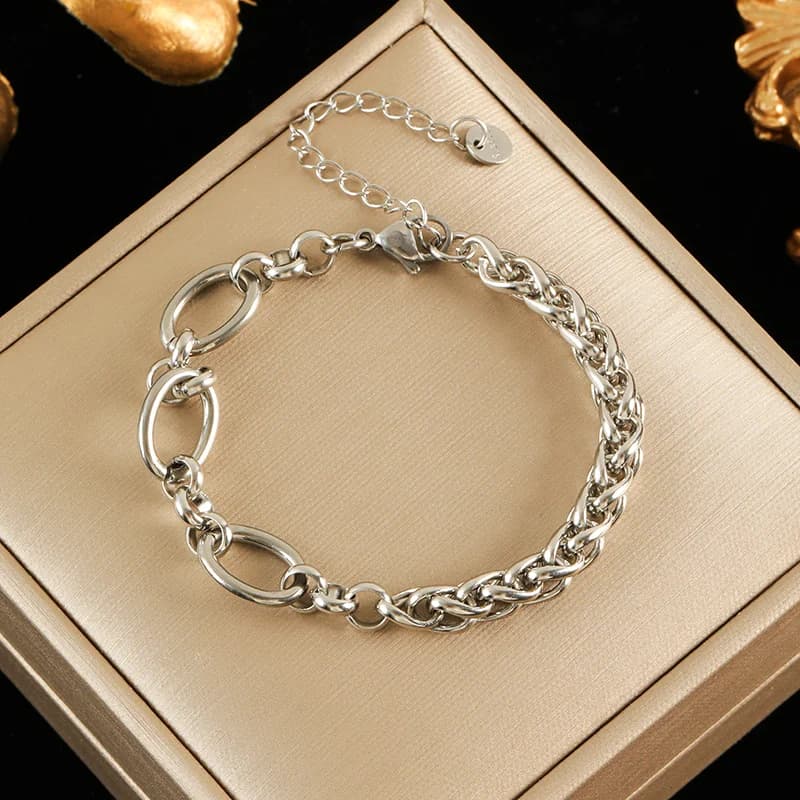 Leštěný široký bangle náramek, zlatý