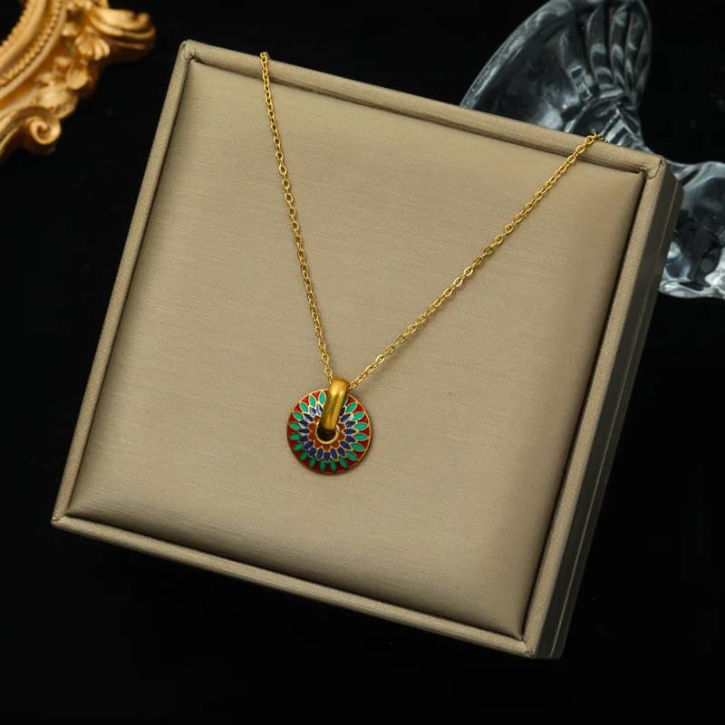 Zlatý silný řetízkový choker náhrdelník