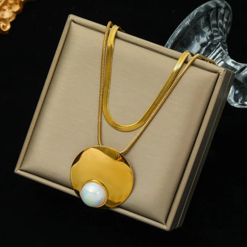 Zlatý silný řetízkový choker náhrdelník