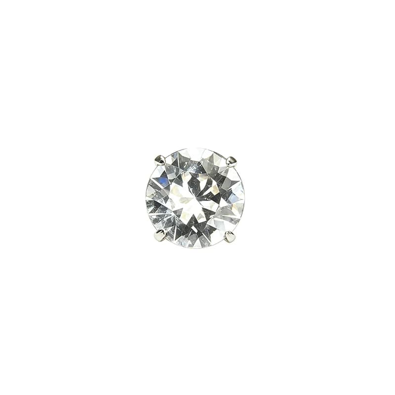 Titanová spirálová helix piercing s kubickou zirkonií, 16G