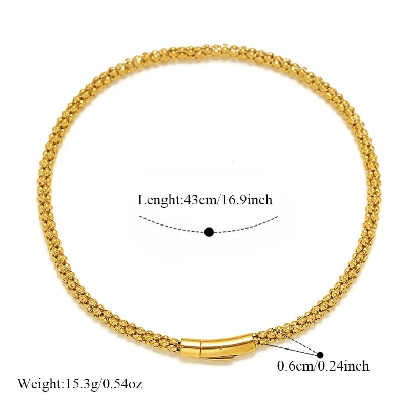 Řetízkový náhrdelník choker z nerezové oceli